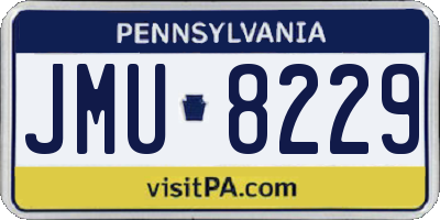 PA license plate JMU8229
