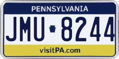 PA license plate JMU8244