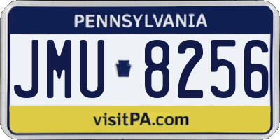 PA license plate JMU8256
