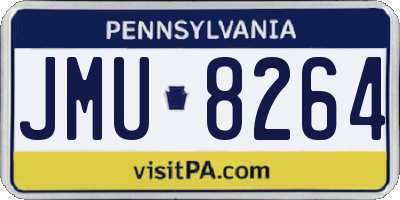 PA license plate JMU8264