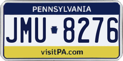 PA license plate JMU8276