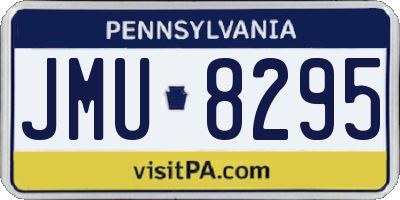 PA license plate JMU8295