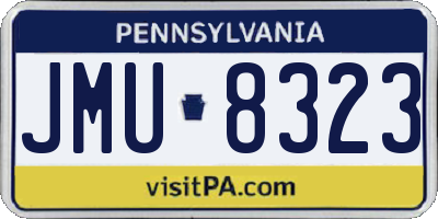 PA license plate JMU8323