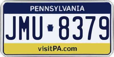 PA license plate JMU8379