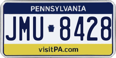 PA license plate JMU8428