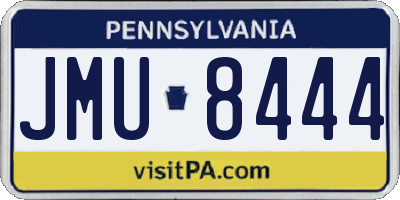 PA license plate JMU8444