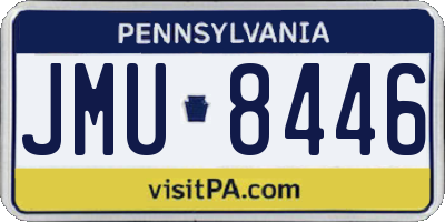 PA license plate JMU8446