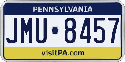PA license plate JMU8457