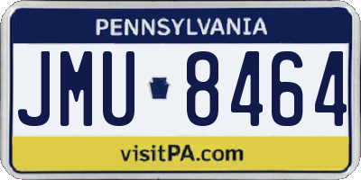 PA license plate JMU8464