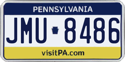 PA license plate JMU8486