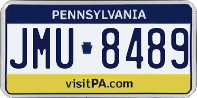 PA license plate JMU8489