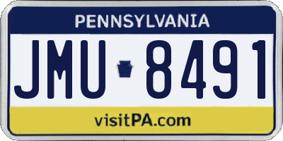 PA license plate JMU8491