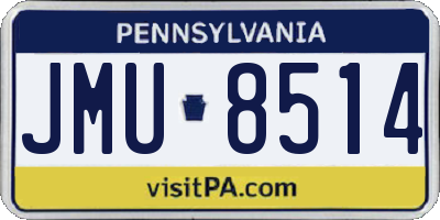 PA license plate JMU8514