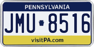 PA license plate JMU8516