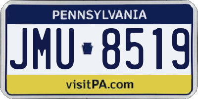 PA license plate JMU8519