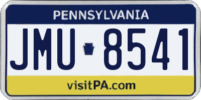 PA license plate JMU8541