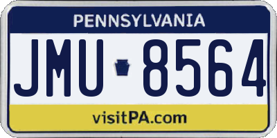 PA license plate JMU8564