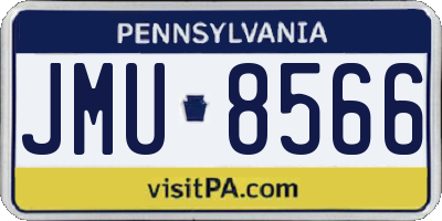 PA license plate JMU8566