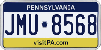 PA license plate JMU8568