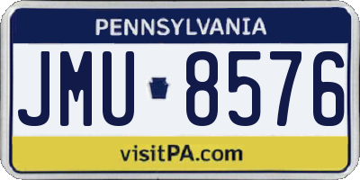 PA license plate JMU8576