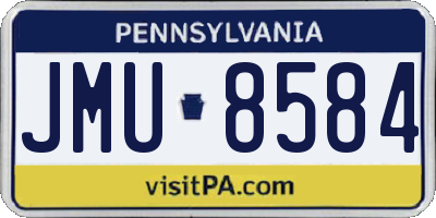 PA license plate JMU8584
