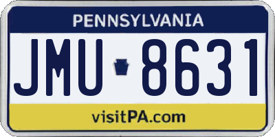 PA license plate JMU8631
