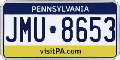 PA license plate JMU8653