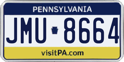 PA license plate JMU8664
