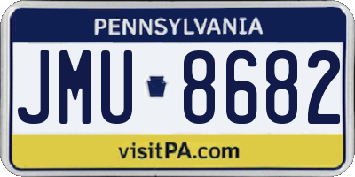 PA license plate JMU8682