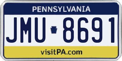 PA license plate JMU8691