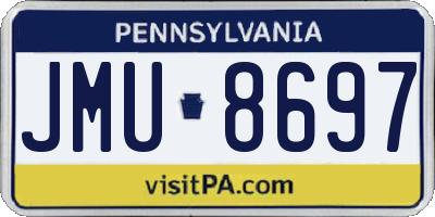 PA license plate JMU8697