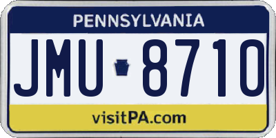 PA license plate JMU8710