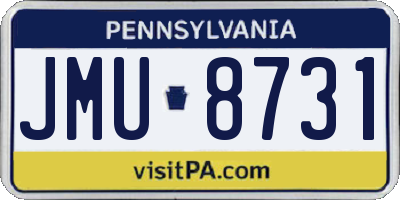 PA license plate JMU8731