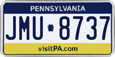PA license plate JMU8737