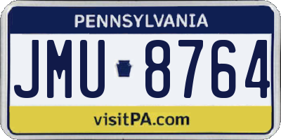 PA license plate JMU8764