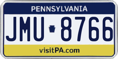 PA license plate JMU8766