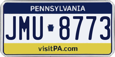 PA license plate JMU8773
