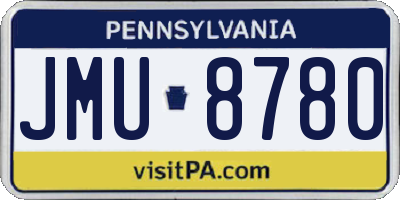 PA license plate JMU8780