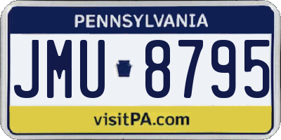 PA license plate JMU8795