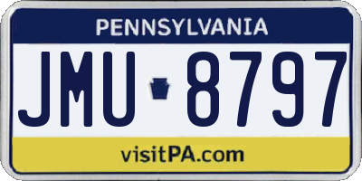 PA license plate JMU8797