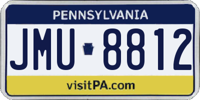 PA license plate JMU8812