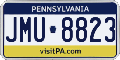 PA license plate JMU8823