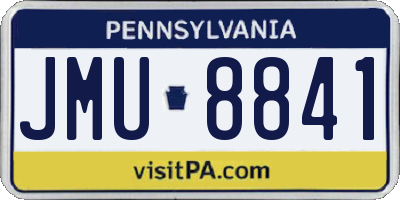 PA license plate JMU8841