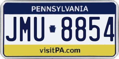 PA license plate JMU8854