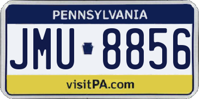 PA license plate JMU8856
