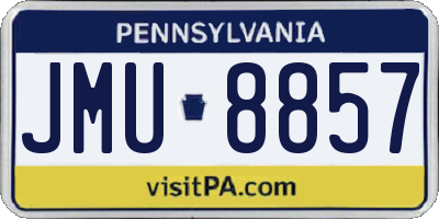 PA license plate JMU8857