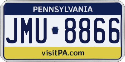 PA license plate JMU8866