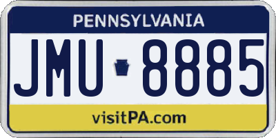 PA license plate JMU8885