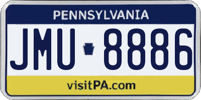 PA license plate JMU8886