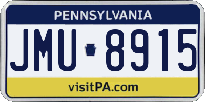 PA license plate JMU8915